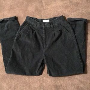 Vintage green high waisted corduroys